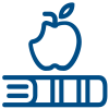 icon of a book with an apple