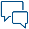 icon of chat bubbles