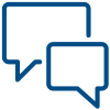 icon of a chat bubbles