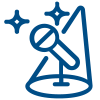 icon of a spotlight and microphone