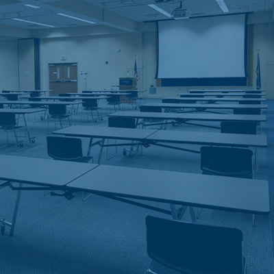 an empty lecture hall