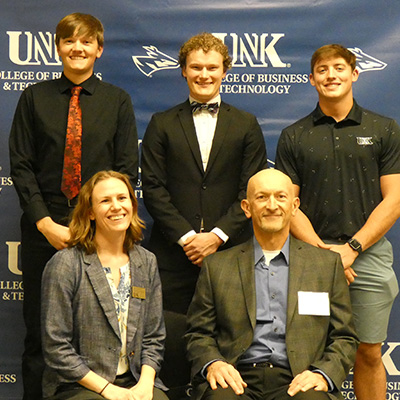scholarship recipients pose for a photo