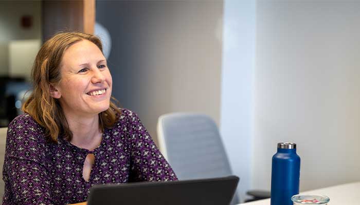 Dr. Herchenbach in her office