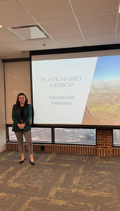 Layne with her presentation