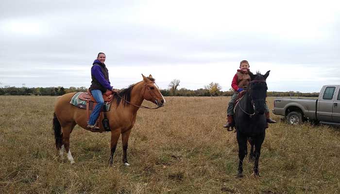 Cassidy at her family ranch