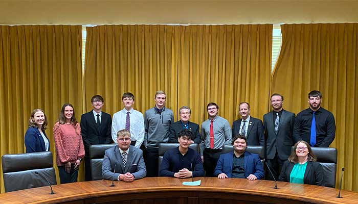 Danielle taking students to the capital