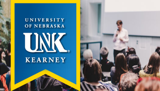 stock photo of a classroom with a unk banner over it