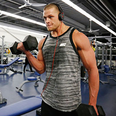 a man lifting weights