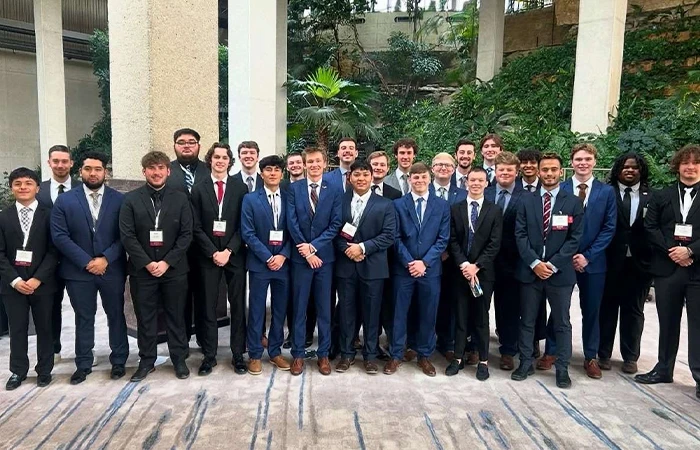 members of pi kappa alpha pose for a formal photo