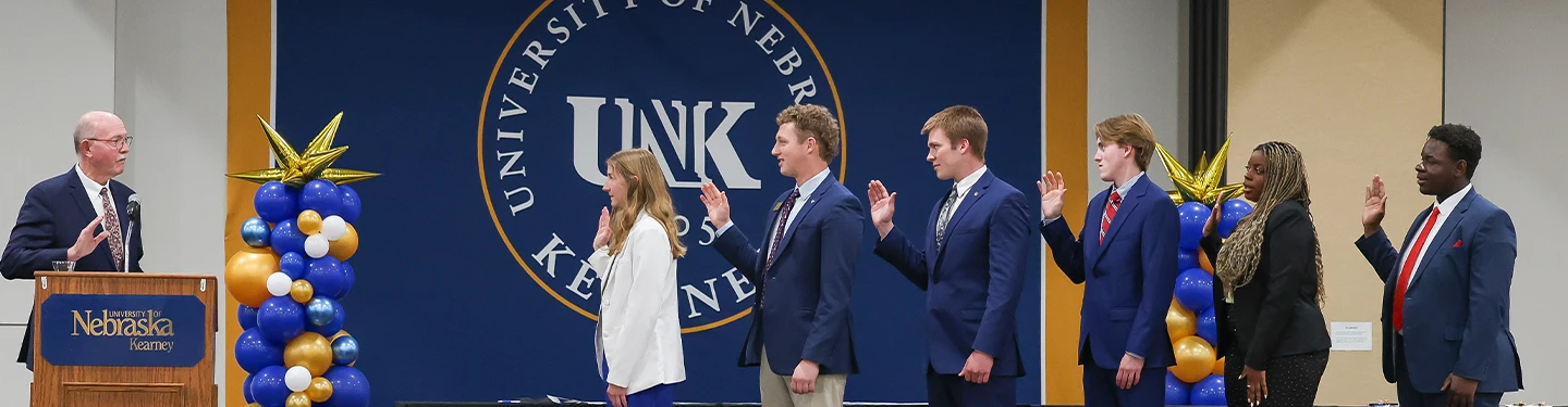 the student body takes the oath of office