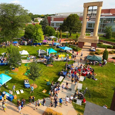 arial image of the blue gold showcase event